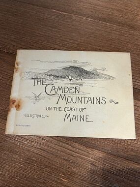 Antiquarian Maine Camden Mountains 1890 illustrated book RARE booklet complete